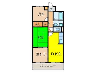 檜笠ハイツの物件間取画像